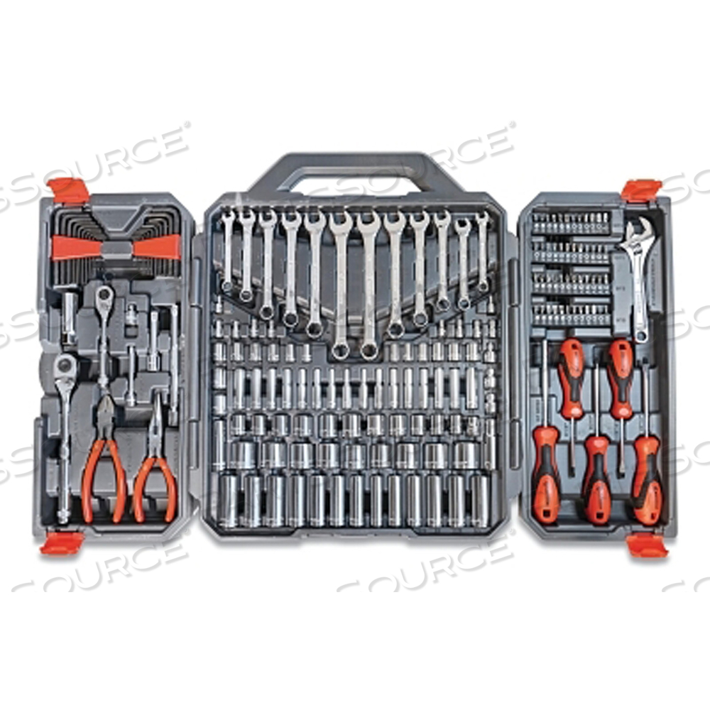 1/4 IN AND 3/8 IN DRIVE 6-PT SAE/METRIC PROFESSIONAL TOOL SET, 180 PIECE by Crescent 1/4 IN AND 3/8 IN DRIVE 6-PT SAE/METRIC PROFESSIONAL TOOL SET, 180 PIECE by Crescent