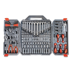 1/4 IN AND 3/8 IN DRIVE 6-PT SAE/METRIC PROFESSIONAL TOOL SET, 180 PIECE by Crescent