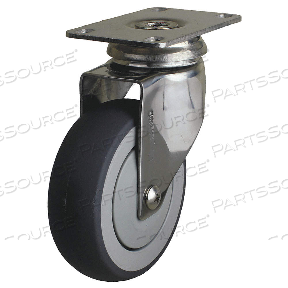 GENERAL PURPOSE MEDICAL PLATE CASTER, 4 IN WHEEL DIA., 190 LB, 5 7/16 IN MOUNTING HT by Approved Vendor