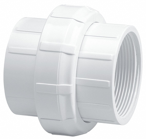 UNION, 2 IN X 2 IN FITTING PIPE SIZE, SCHEDULE 40, FEMALE NPT X FEMALE NPT, 280 PSI, WHITE by Lasco