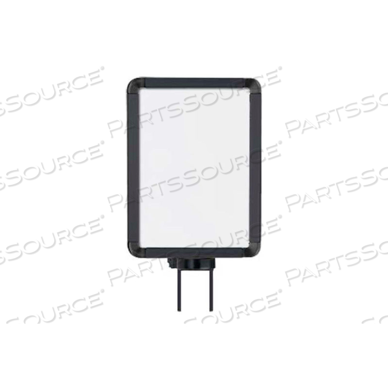 VERTICAL SWIVEL SIGN FRAME, 8.5" X 11", FOR 7' POSTS, MATTE BLACK by Lavi