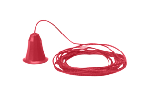CORD, RED, NYLON, PLASTIC PENDANT, 3/64 IN DIA X 7 FT by Crest Healthcare
