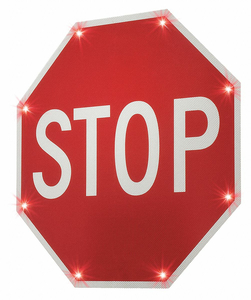 LED STOP SIGN 24 IN H 110V by Blinkersigns