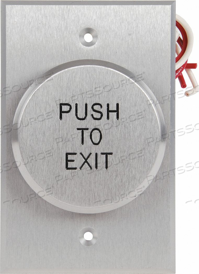PUSH TO EXIT BUTTON 24VDC SILVER BUTTON by Dortronics Systems, Inc.