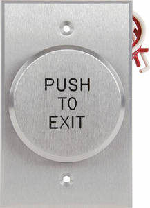 PUSH TO EXIT BUTTON 24VDC SILVER BUTTON by Dortronics Systems, Inc.