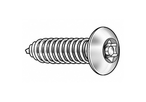 TAMPER SCREW BUTTON #8 1 IN L PK25 by Tamperproof Screw Company, Inc.