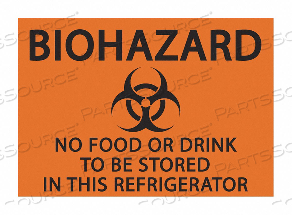 LABEL SAFETY BLACK/ORANGE 5 IN H PK2 by ZING Green Safety Products