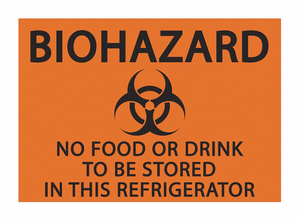 LABEL SAFETY BLACK/ORANGE 5 IN H PK2 by ZING Green Safety Products