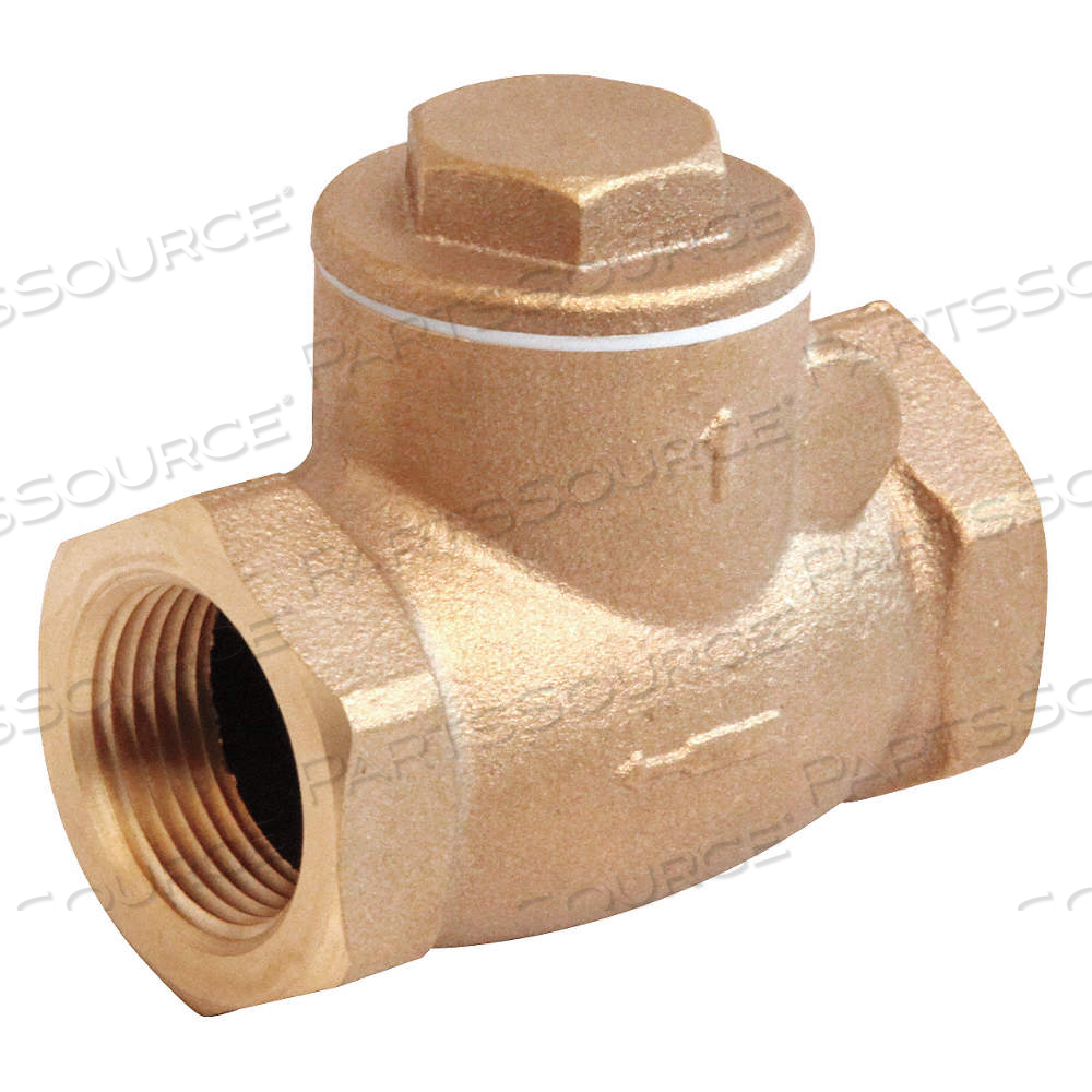 SWING CHECK VALVE, SWING, INLINE VALVE BODY, 1/4 IN PIPE SIZE, FNPT X FNPT, BRONZE by Approved Vendor SWING CHECK VALVE, SWING, INLINE VALVE BODY, 1/4 IN PIPE SIZE, FNPT X FNPT, BRONZE by Approved Vendor