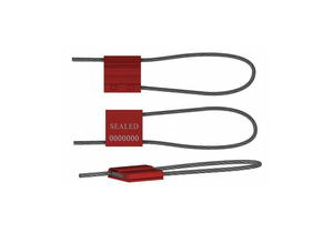 CABLE SEAL ALUMINUM RED 12IN. L PK50 by Universeal