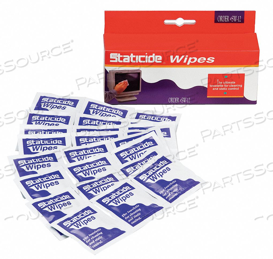 ANTI-STATIC WIPES, MEETS MIL B-81705, UL by ACL Staticide