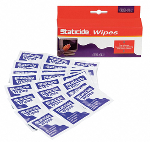 STATICIDE WIPES 5 IN H X 8 IN PK24 by ACL Staticide