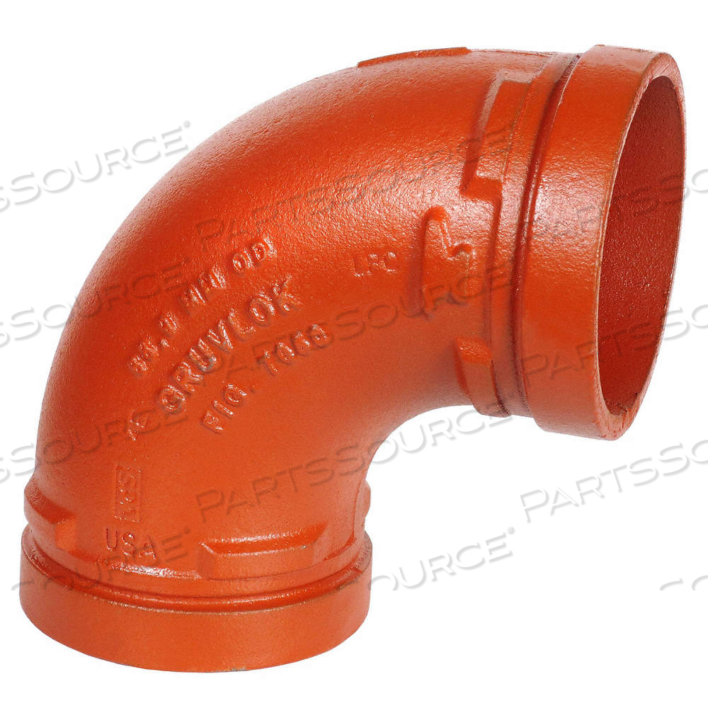 90 ELBOW DUCTILE IRON 1 1/2 IN ORANGE by Gruvlok