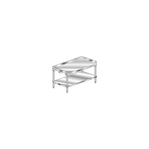 16 GA EQUIPMENT STAND 430 STAINLESS - 2" BACKSPLASH GALV LEG/SHELF 60X30 by Aero Manufacturing Co.