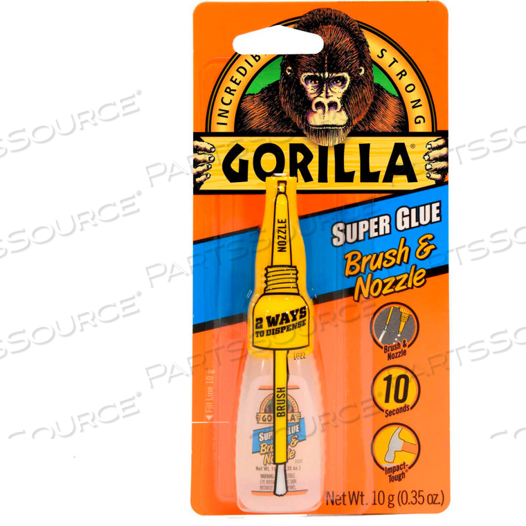 SUPER GLUE BRUSH & NOZZLE, 10 GRAMS by Gorilla Glue SUPER GLUE BRUSH & NOZZLE, 10 GRAMS by Gorilla Glue