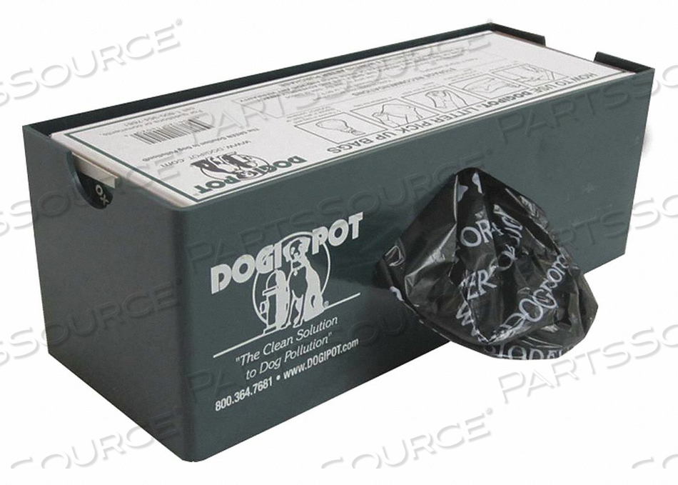 BAG DISPENSER SINGLE ROLL ALUMINUM by Dogipot