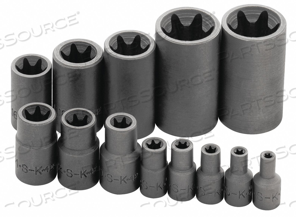 SOCKET SET SAE 1/4 3/8 1/2 DR 13 PC by SK Professional Tools SOCKET SET SAE 1/4 3/8 1/2 DR 13 PC by SK Professional Tools