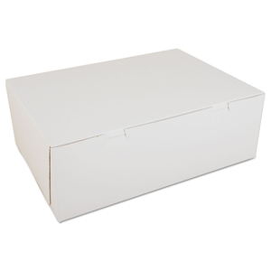 WHITE ONE-PIECE NON-WINDOW BAKERY BOXES, 14.5 X 10.5 X 5, WHITE, PAPER, 100/CARTON by SCT