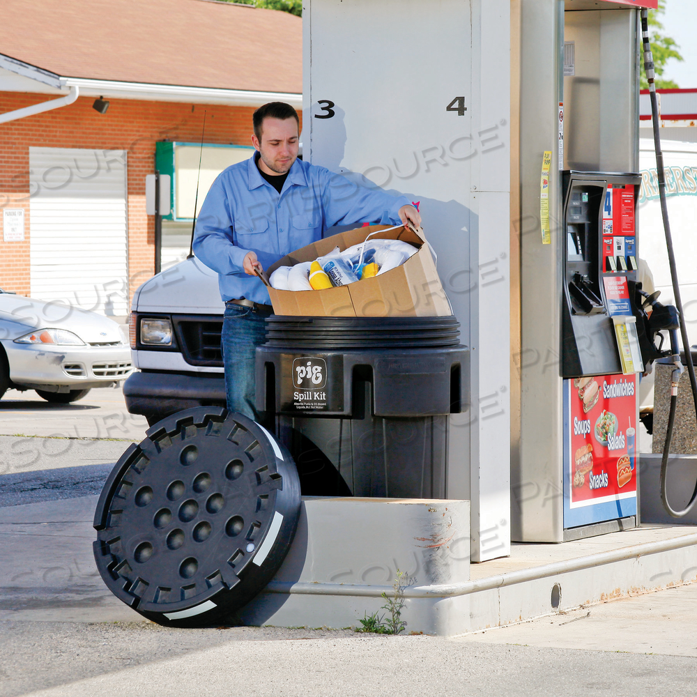 PIG FUEL STATION SPILL KIT IN 95-GALLON OVERPACK SALVAGE DRUM by New Pig Corporation PIG FUEL STATION SPILL KIT IN 95-GALLON OVERPACK SALVAGE DRUM by New Pig Corporation