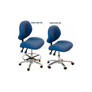 WSI 1000 SERIES CHAIR, ESD FABRIC, CHROME BASE, 18"-23"H, BLACK by Workstation Industries, Inc.