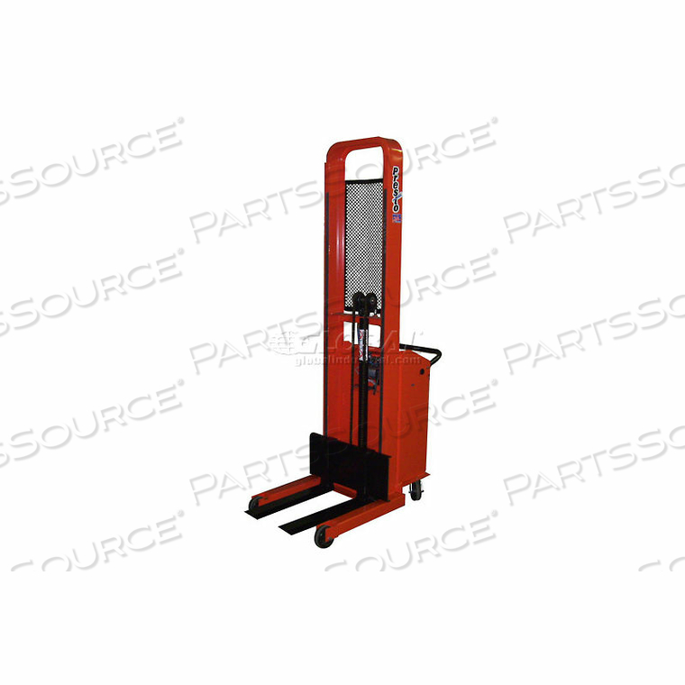 PACEMAKER BATTERY POWERED LIFT STACKER 1500 LB. ADJUSTABLE 25" FORKS 