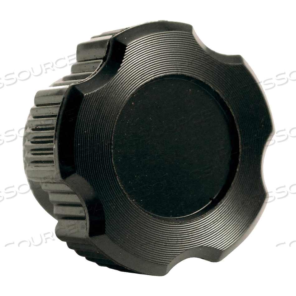 FLUTED KNOB, 2.5 IN DIA, 3/8 IN-16, HR PHENOLIC, FEMALE CONNECTION, BLACK, 1.5 IN X 1.55 IN by Chattanooga Group (A DJO Company)