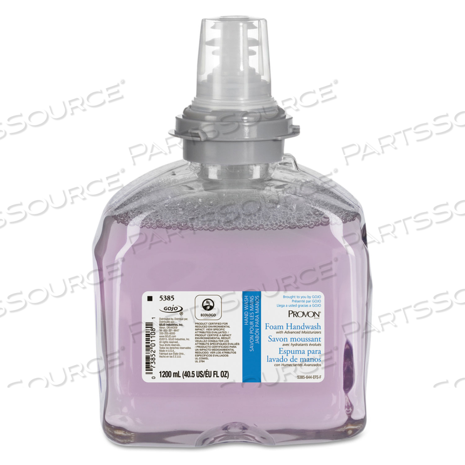 FOAM HANDWASH W/ADVANCED MOISTURIZERS, REFRESHING CRANBERRY, 1,200 ML REFILL by Provon FOAM HANDWASH W/ADVANCED MOISTURIZERS, REFRESHING CRANBERRY, 1,200 ML REFILL by Provon