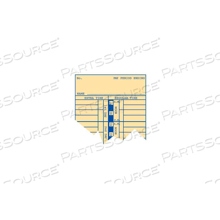 WEEKLY TIME CARDS 10-1/2"H FOR USE WITH TIME RECORDER 