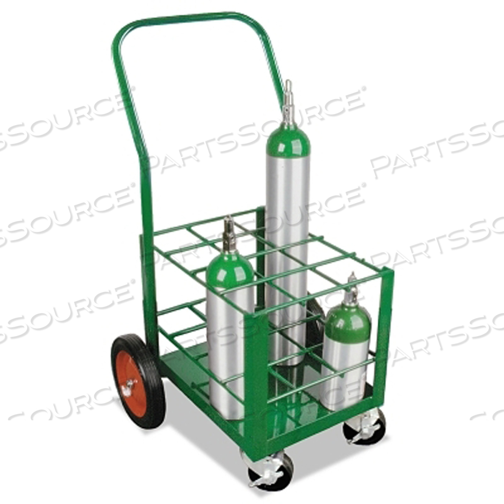 MEDIUM-DUTY M7, M9, C, D, AND E SIZE CYLINDERS TRANSPORT CART, HOLDS 12 CYLINDERS, 2-10 IN RUBBER WHEELS/2-LOCKING CASTERS by Anthony Welded Products MEDIUM-DUTY M7, M9, C, D, AND E SIZE CYLINDERS TRANSPORT CART, HOLDS 12 CYLINDERS, 2-10 IN RUBBER WHEELS/2-LOCKING CASTERS by Anthony Welded Products