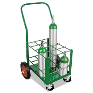 MEDIUM-DUTY M7, M9, C, D, AND E SIZE CYLINDERS TRANSPORT CART, HOLDS 12 CYLINDERS, 2-10 IN RUBBER WHEELS/2-LOCKING CASTERS by Anthony Welded Products