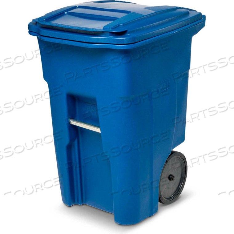 HEAVY DUTY TWO-WHEEL TRASH CART, 48 GALLON BLUE by Toter HEAVY DUTY TWO-WHEEL TRASH CART, 48 GALLON BLUE by Toter