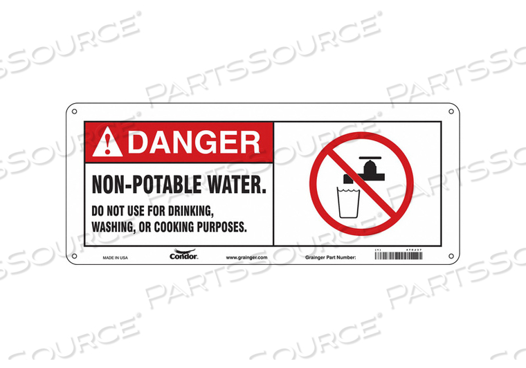 SAFETY SIGN 17 W X 7 H 0.055 THICK 