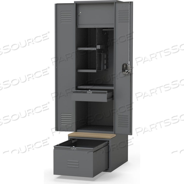 PATRIOT FULLY FRAMED DUTY LOCKER W/PARTITION 24"WX24"DX90"H, RED, ALL-WELDED by Penco Products PATRIOT FULLY FRAMED DUTY LOCKER W/PARTITION 24"WX24"DX90"H, RED, ALL-WELDED by Penco Products