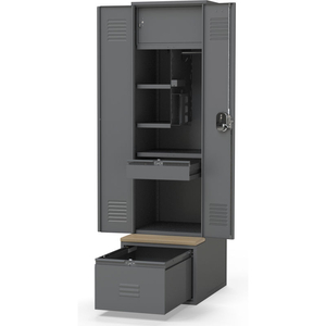 PATRIOT FULLY FRAMED DUTY LOCKER W/PARTITION 24"WX24"DX90"H, RED, ALL-WELDED by Penco Products PATRIOT FULLY FRAMED DUTY LOCKER W/PARTITION 24"WX24"DX90"H, RED, ALL-WELDED by Penco Products