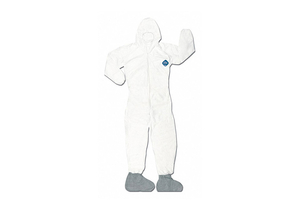 TYVEK COVERALL W HOOD BOOT 3XL PK25 by MCR Safety
