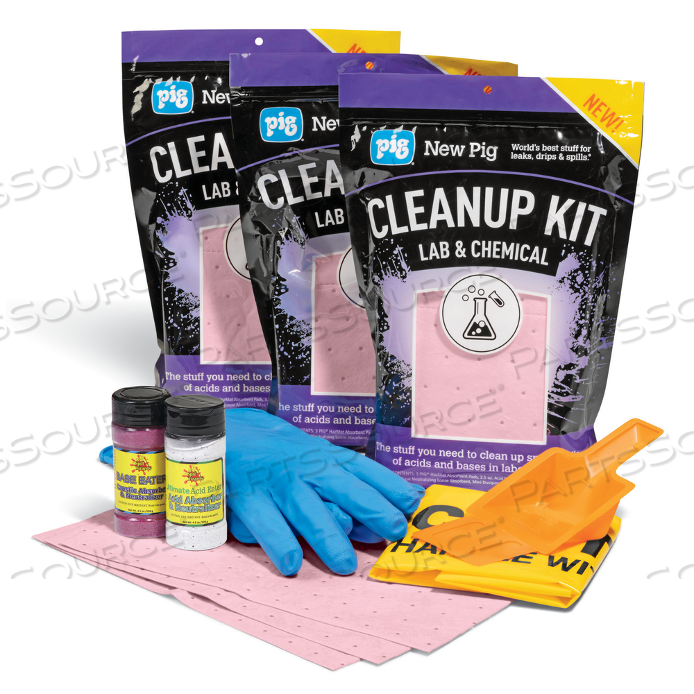 PIG LAB & CHEMICAL CLEANUP KIT by New Pig Corporation PIG LAB & CHEMICAL CLEANUP KIT by New Pig Corporation