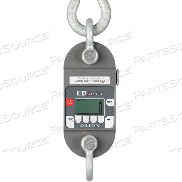 EDJR-5T EDJUNIOR DYNAMOMETER WITH SHACKLES, 10,000 LB X 10 LB by Dillon Equipment Company