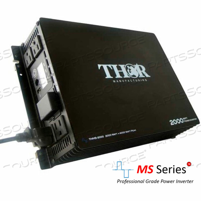 THOR, 2000 WATT CONTINUOUS/4000 WATT MAX POWER, 12 VOLT MODIFIED SINE WAVE POWER INVERTER 