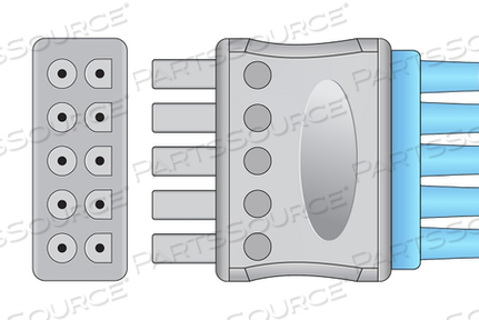 10 LEAD BANANA PLUG ECG LEADWIRE 