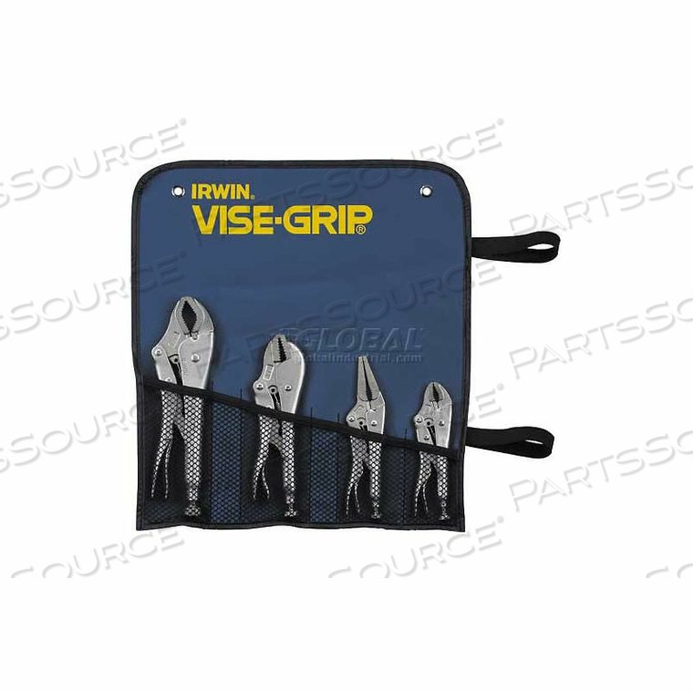 VISE-GRIP 4 PIECE THE ORIGINAL LOCKING PLIER SET W/ POUCH by IRWIN Tools VISE-GRIP 4 PIECE THE ORIGINAL LOCKING PLIER SET W/ POUCH by IRWIN Tools
