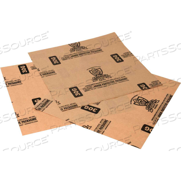 WRAP INDUSTRIAL VCI PAPER, 30G, 24" X 24", 30#, 1000 SHEETS by Armor Protective Packaging