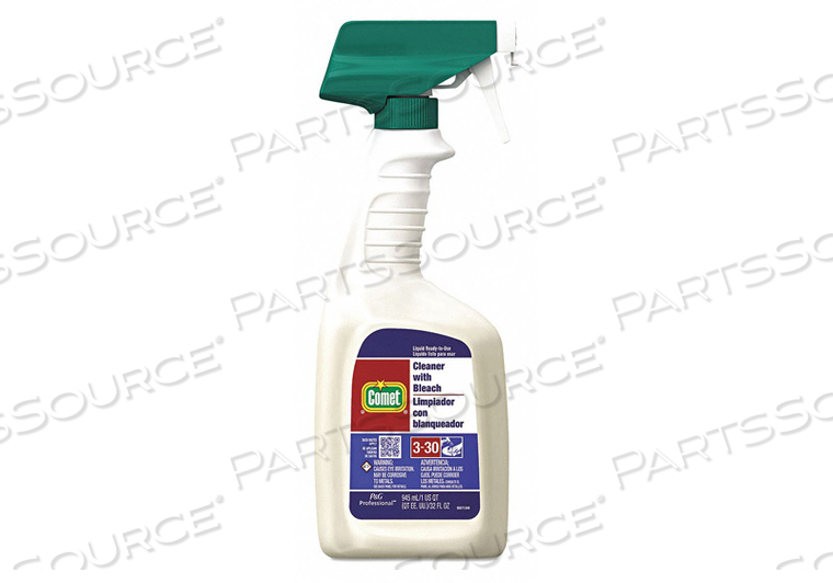 COMET CLEANER WITH BLEACH, 32 OZ. TRIGGER SPRAY BOTTLE, 8 BOTTLES - 02287 by Comet COMET CLEANER WITH BLEACH, 32 OZ. TRIGGER SPRAY BOTTLE, 8 BOTTLES - 02287 by Comet