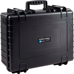 TYPE 6000 MEDIUM OUTDOOR WATERPROOF CASE W/ SPONGE INSERT FOAM 20"L X 16-1/2"W X 8-1/2H, BLACK by B&W North America