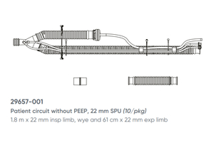 1.8M X 22MM PATIENT CIRCUIT ASSEMBLY by Vyaire Respiratory Diagnostics LLC.