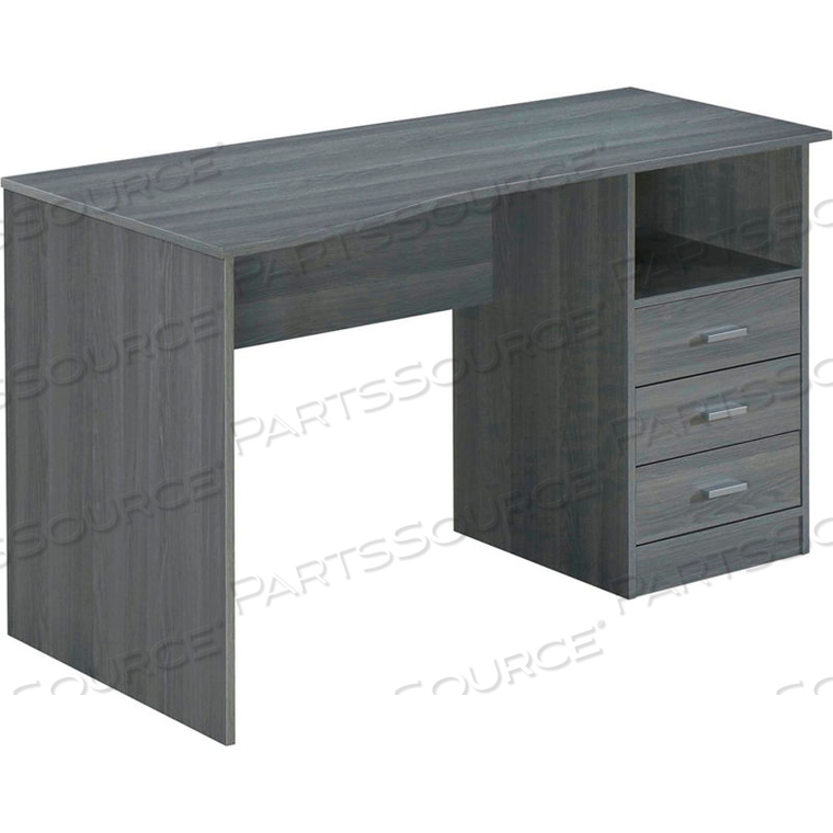 CLASSIC COMPUTER DESK WITH MULTIPLE DRAWERS - GREY 