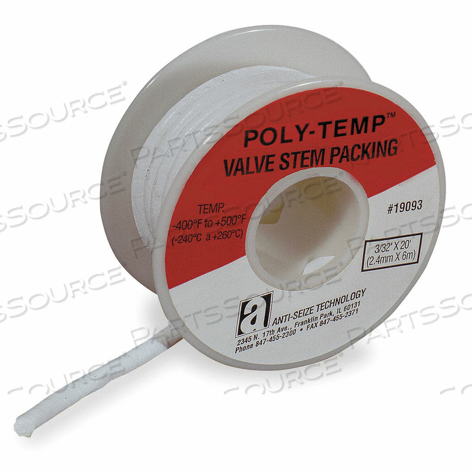 VALVE STEM PACKING by Anti-Seize Technology VALVE STEM PACKING by Anti-Seize Technology