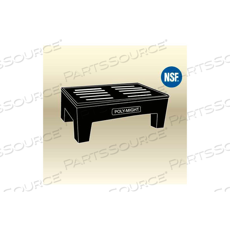 POLYMIGHT DUNNAGE RACK 36"W X 22"D X 12"H, 1200 LBS. CAPACITY by Mason Ways Indestructible Plastics LLC