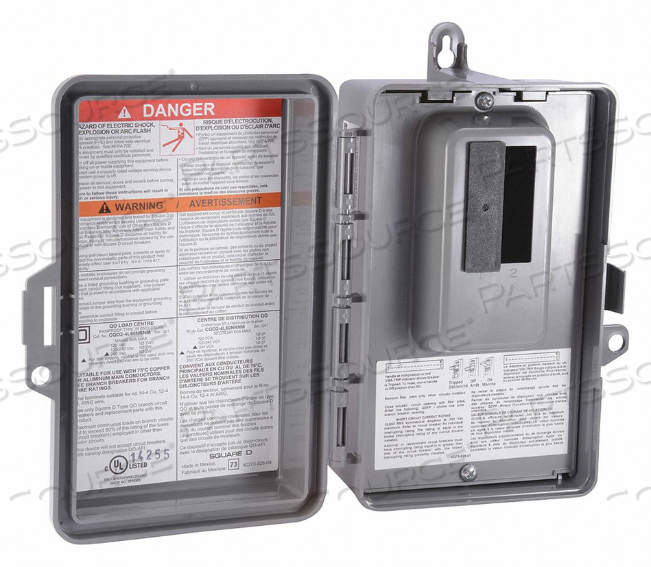 LOAD CENTER 60A LUG 1 PHASE 2 SPACES by Square D LOAD CENTER 60A LUG 1 PHASE 2 SPACES by Square D