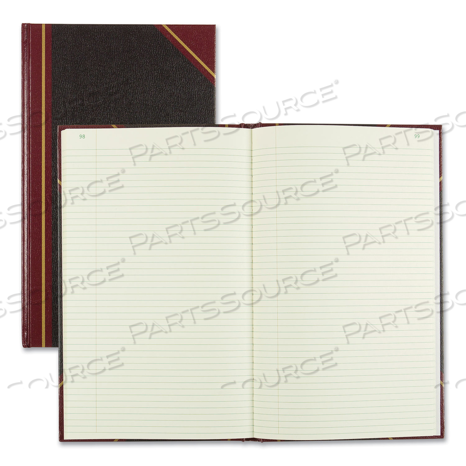 TEXTHIDE EYE-EASE RECORD BOOK, BLACK/BURGUNDY/GOLD COVER, 14.25 X 8.75 SHEETS, 300 SHEETS/BOOK by National TEXTHIDE EYE-EASE RECORD BOOK, BLACK/BURGUNDY/GOLD COVER, 14.25 X 8.75 SHEETS, 300 SHEETS/BOOK by National