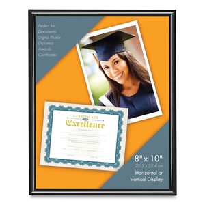 U-CHANNEL DOCUMENT FRAME, 8 X 10, BLACK by Victory Light